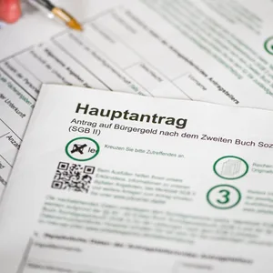 Ein Teil eines Antrags auf Bürgergeld