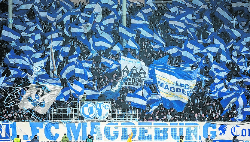 Viele Fahnen, (noch) kein Museum: Die Fans des 1. FC Magdeburg