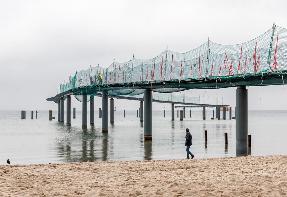 Seebrücke im Bau