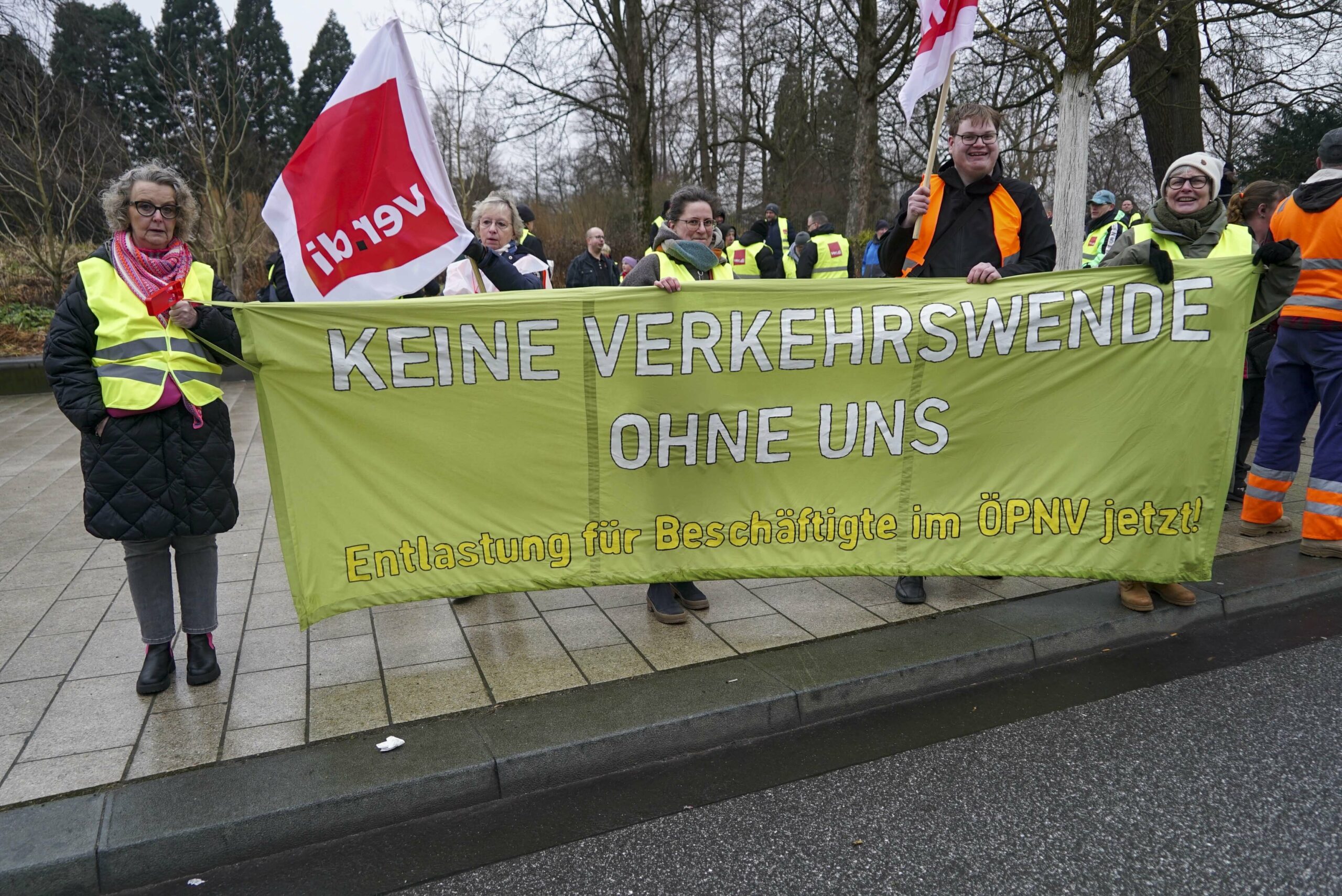 Die Hochbahn-Mitarbeiter streikten bereits Anfang Februar für bessere Arbeitsbedingungen.