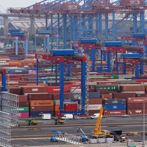 Container auf dem Terminal Burchardkai im Hamburger Hafen (Symbolbild)