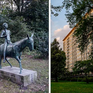Die Statue „Eselreiter“ steht seit den 1950er-Jahren im Grindelpark.
