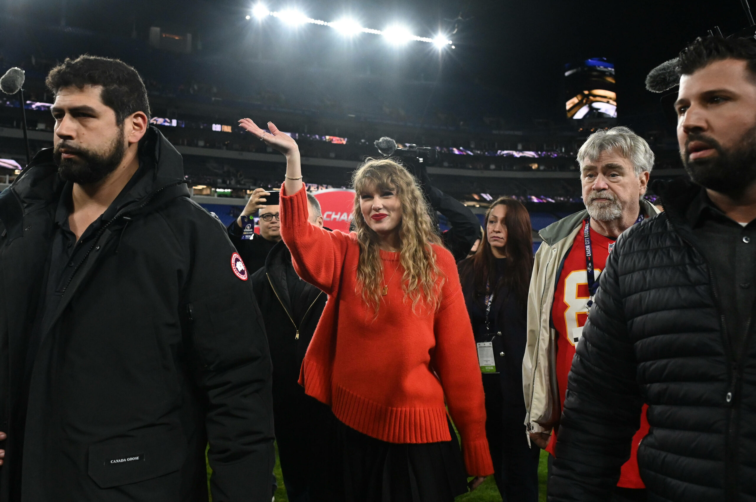 Taylor Swift feiert den Einzug der Kansas City Chiefs in den Super Bowl.