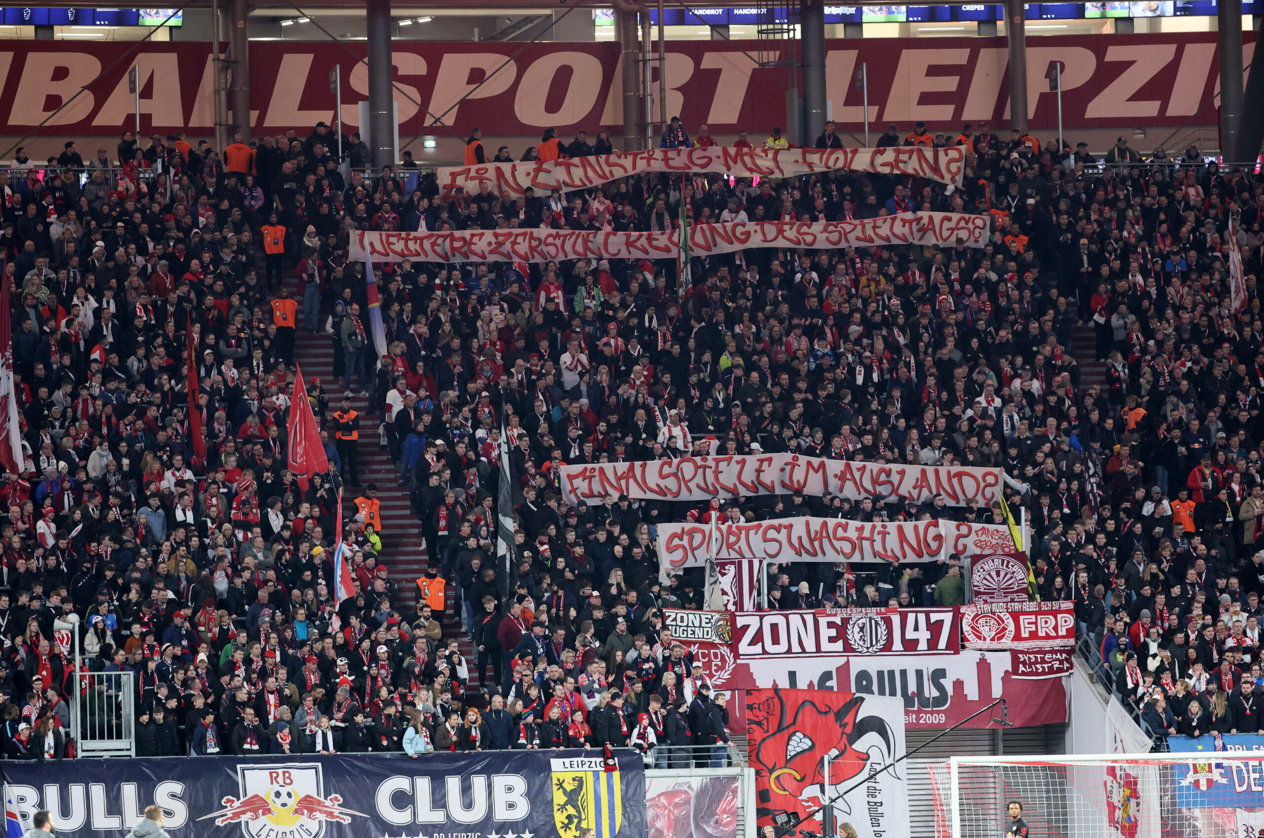 Leipziger Fanblock gegen Gladbach