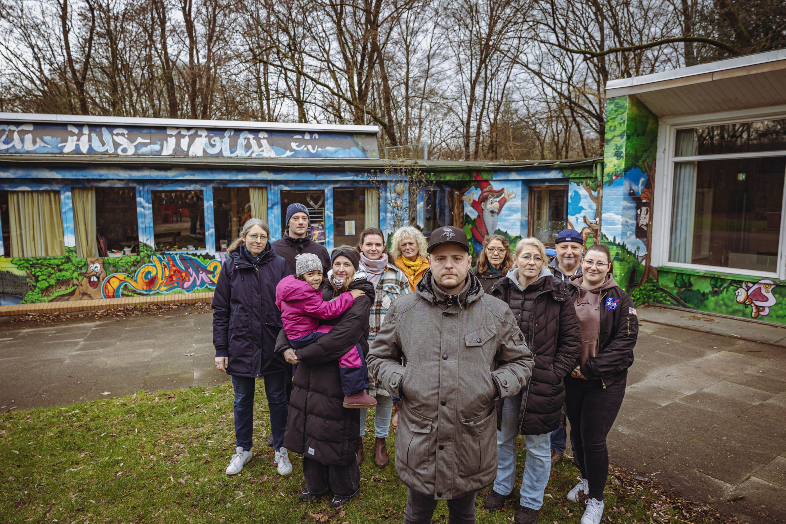 Mark Düsenberg und seine Nachbarn kämpfen für eine schnelle Lösung für das Spielhaus.