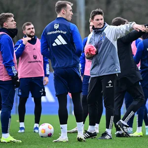 Merlin Polzin beim Training