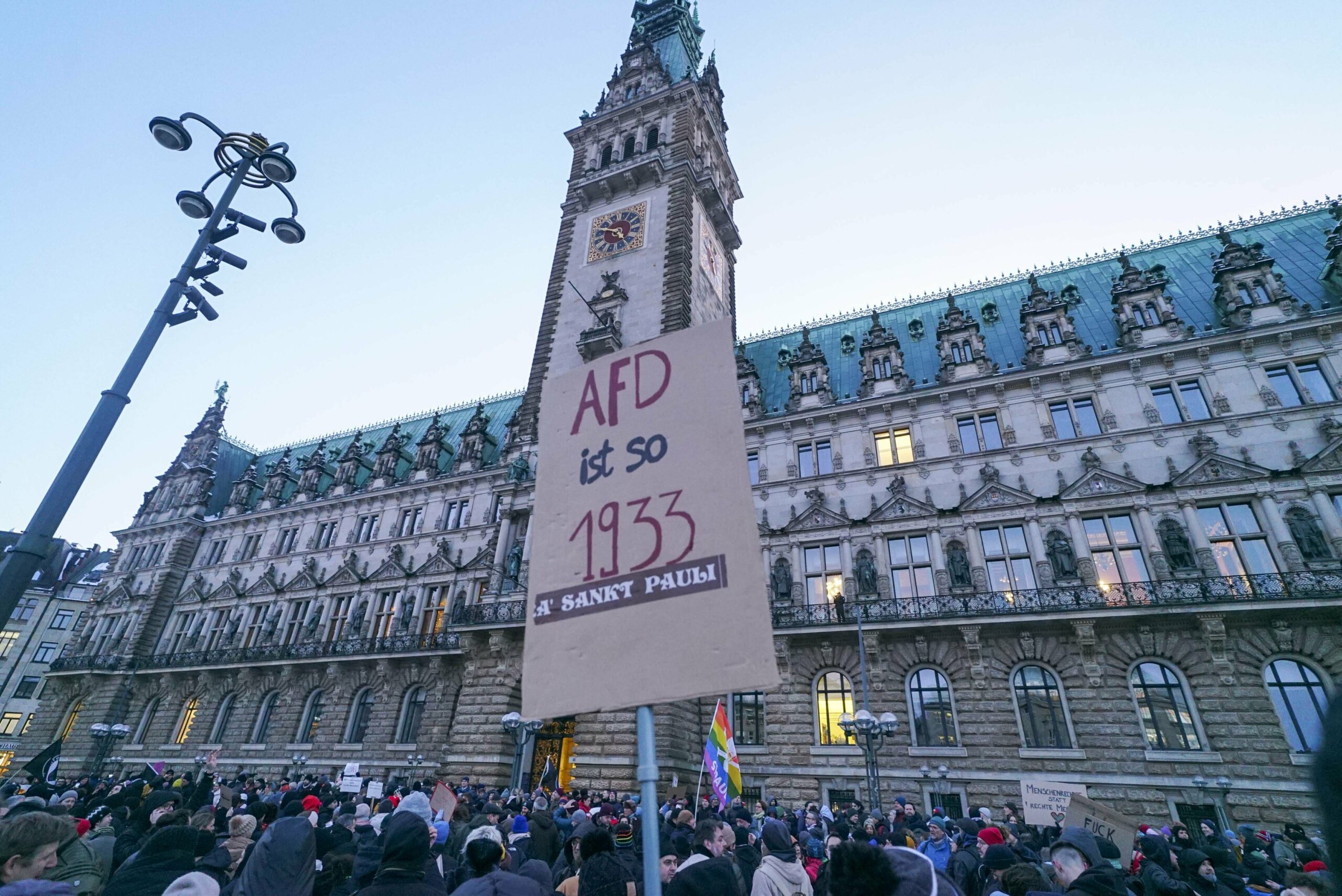 Mehr als 50.000 Menschen demonstrierten am 19. ​Januar in Hamburg.