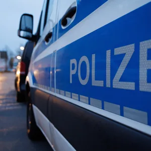 Ei Polizeiauto von der Seite