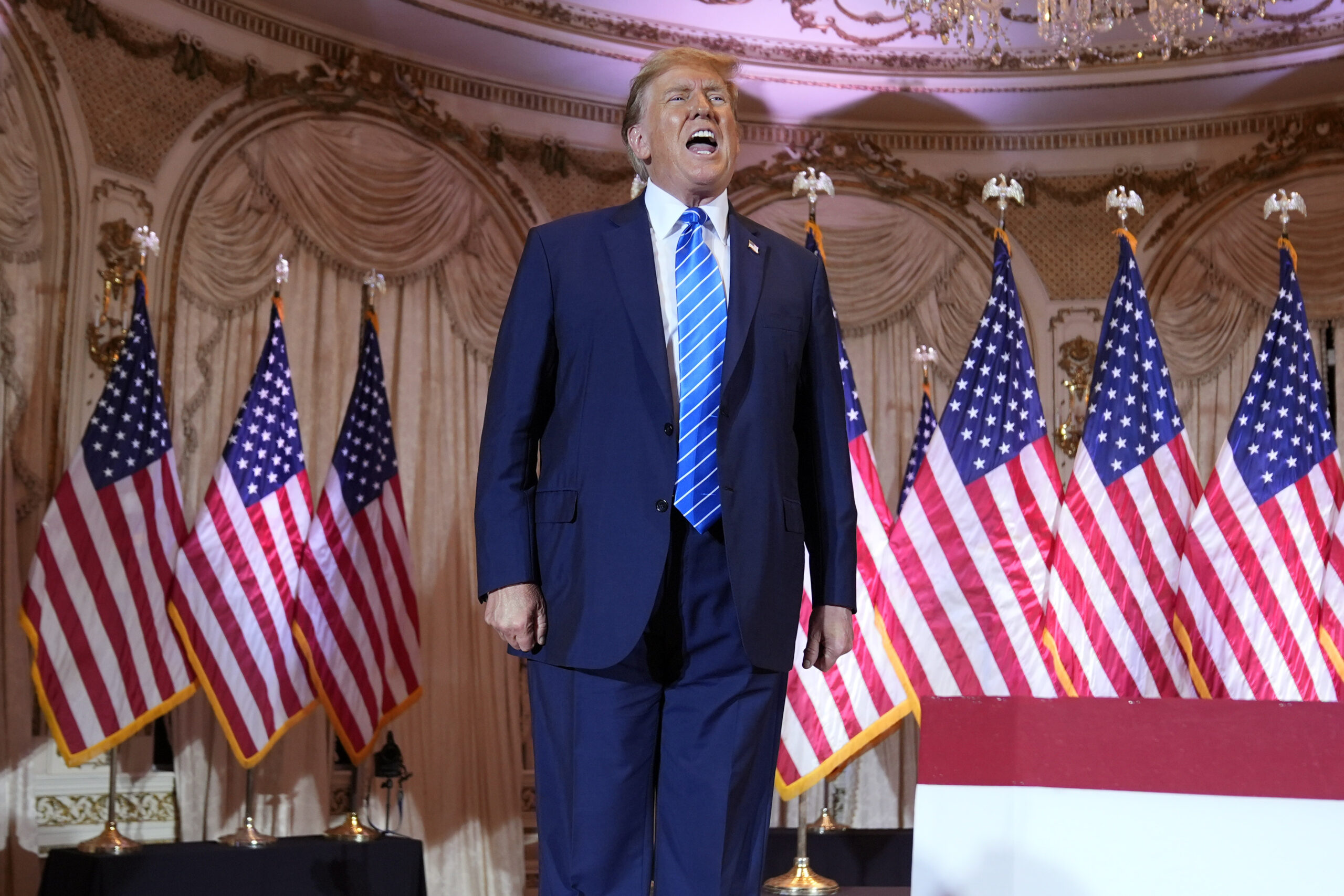 Will zum zweiten Mal US-Präsident werden: Donald Trump, hier bei seiner Vorwahl-Party in Mar-a-Lago.