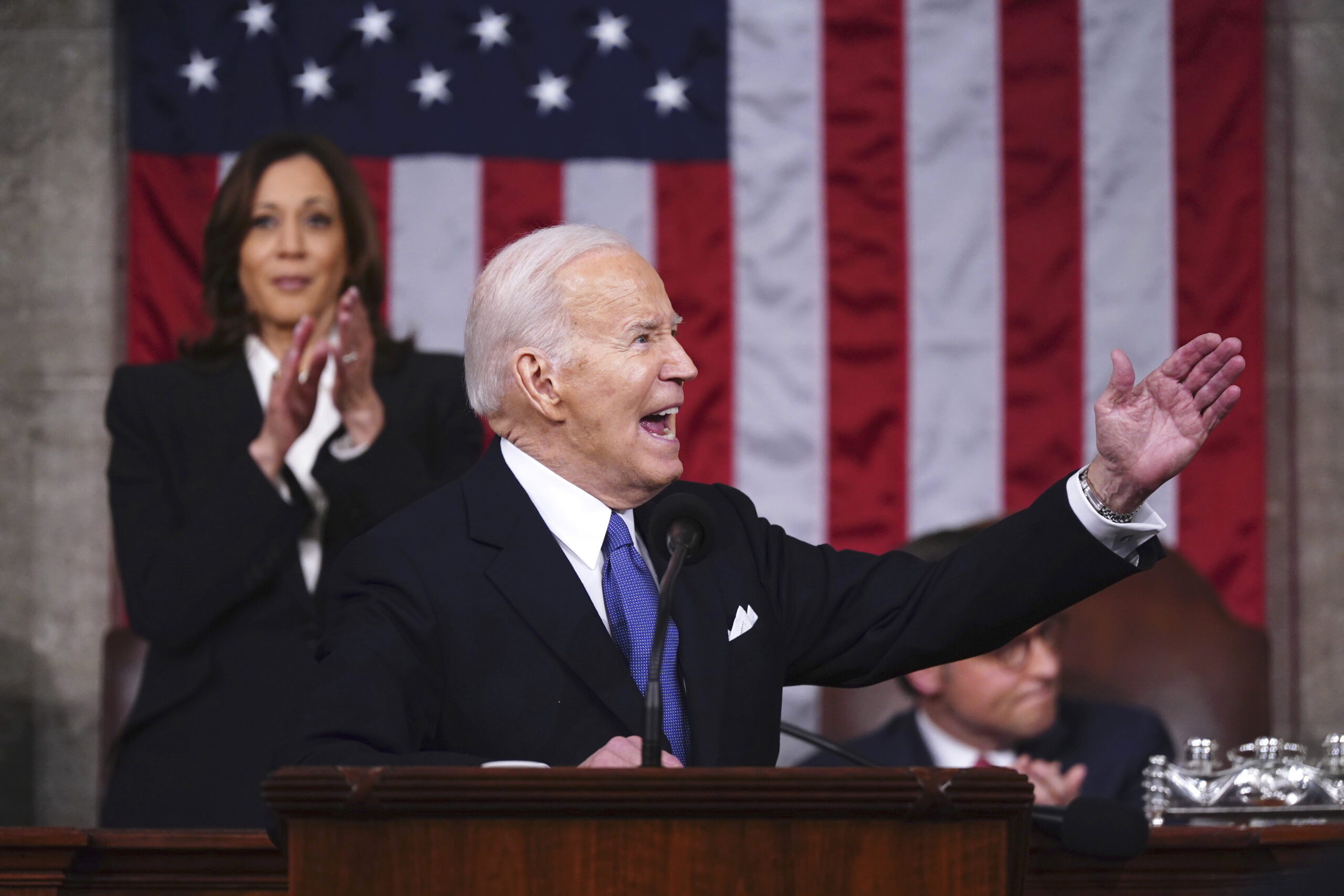 US-Präsident Joe Biden zeigt sich bei der Rede zur Lage der Nation kämpferisch.