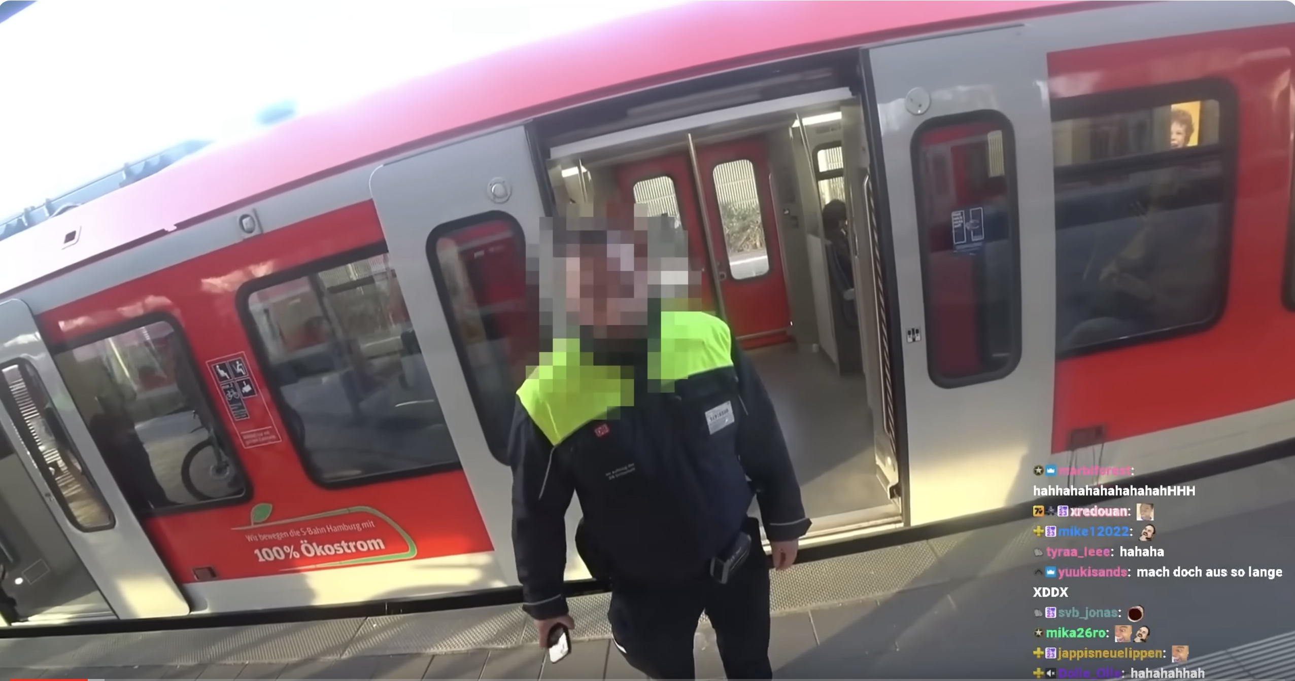 MontanaBlack filmte in seinem Stream unter anderem einen Sicherheitsmitarbeiter der Deutschen Bahn.