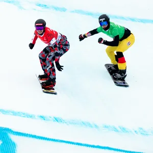 Leon Ulbricht (r.) im Rennen gegen den Österreicher Alessandro Haemmerle (l.).