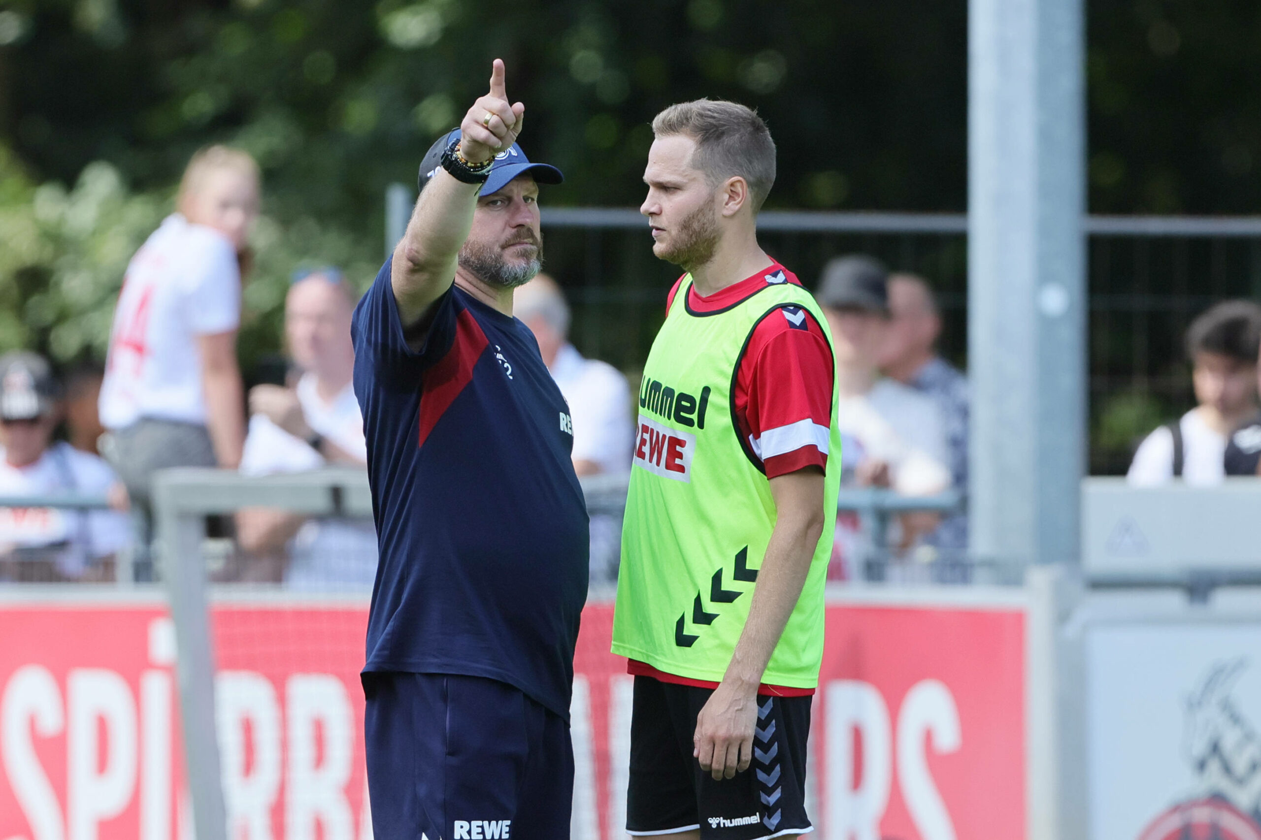 Steffen Baumgart und Benno Schmitz im Training des 1. FC Köln