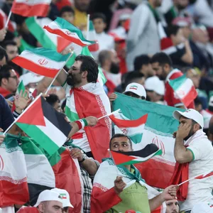 Iranische Fußballfans beim Asien-Cup.