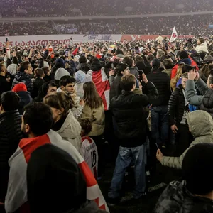 Georgische Fans haben den Platz gestürmt