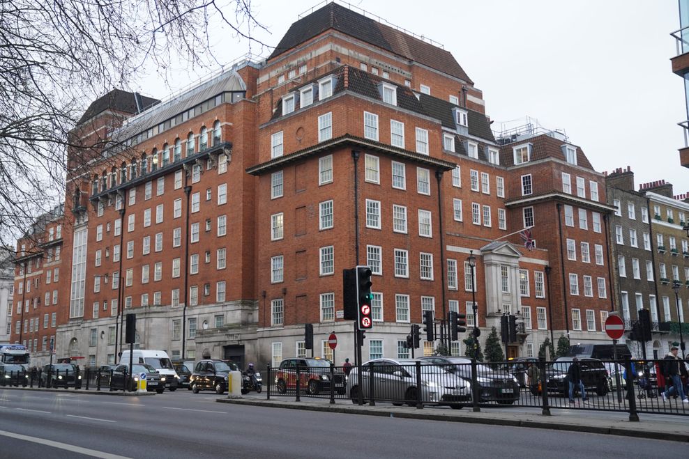In dieser Londoner Privatklinik wurde Prinzessin Kate im Januar operiert.