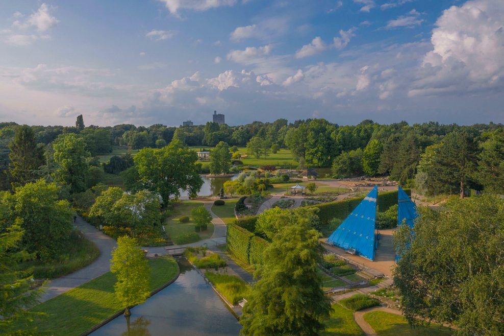 Blick über den Botanischen Garten