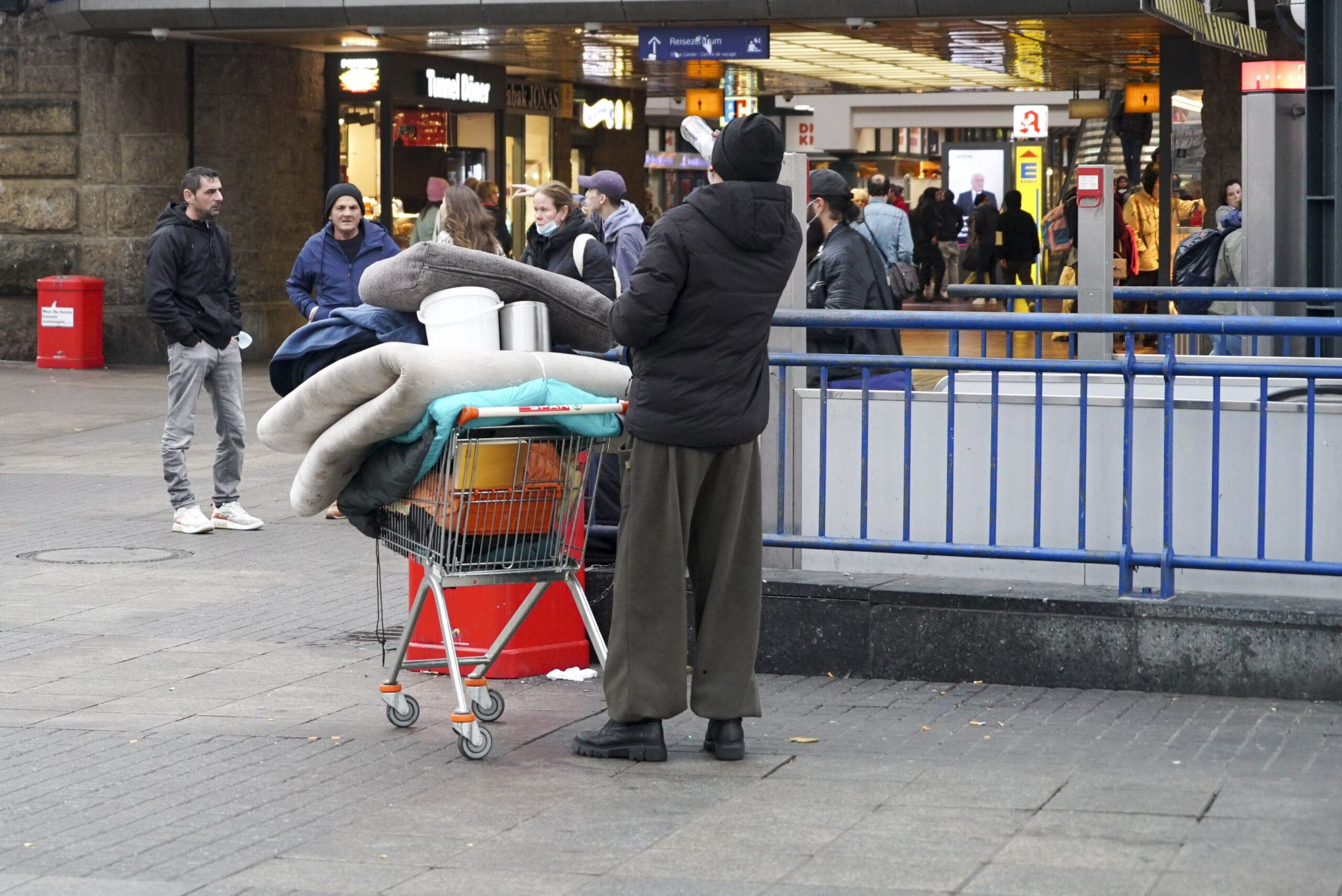 Obdachloser am Haubtbahnhof