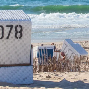 Der Strand in Westerland auf Sylt. Die beliebte Ferienunterkunft „Villa 54 Grad Nord“ hat dauerhaft geschlossen.