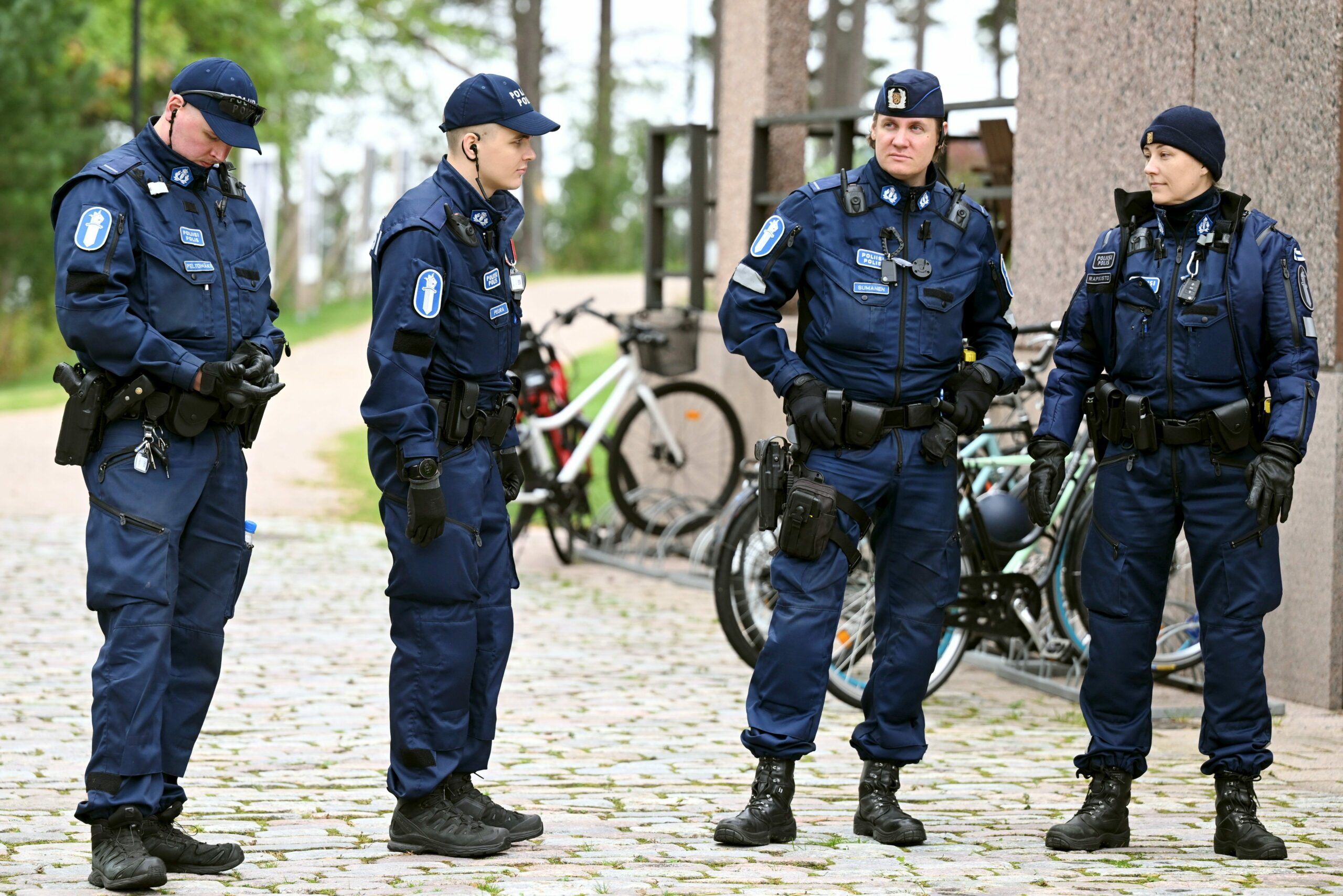 Finnland Polizei Beamte