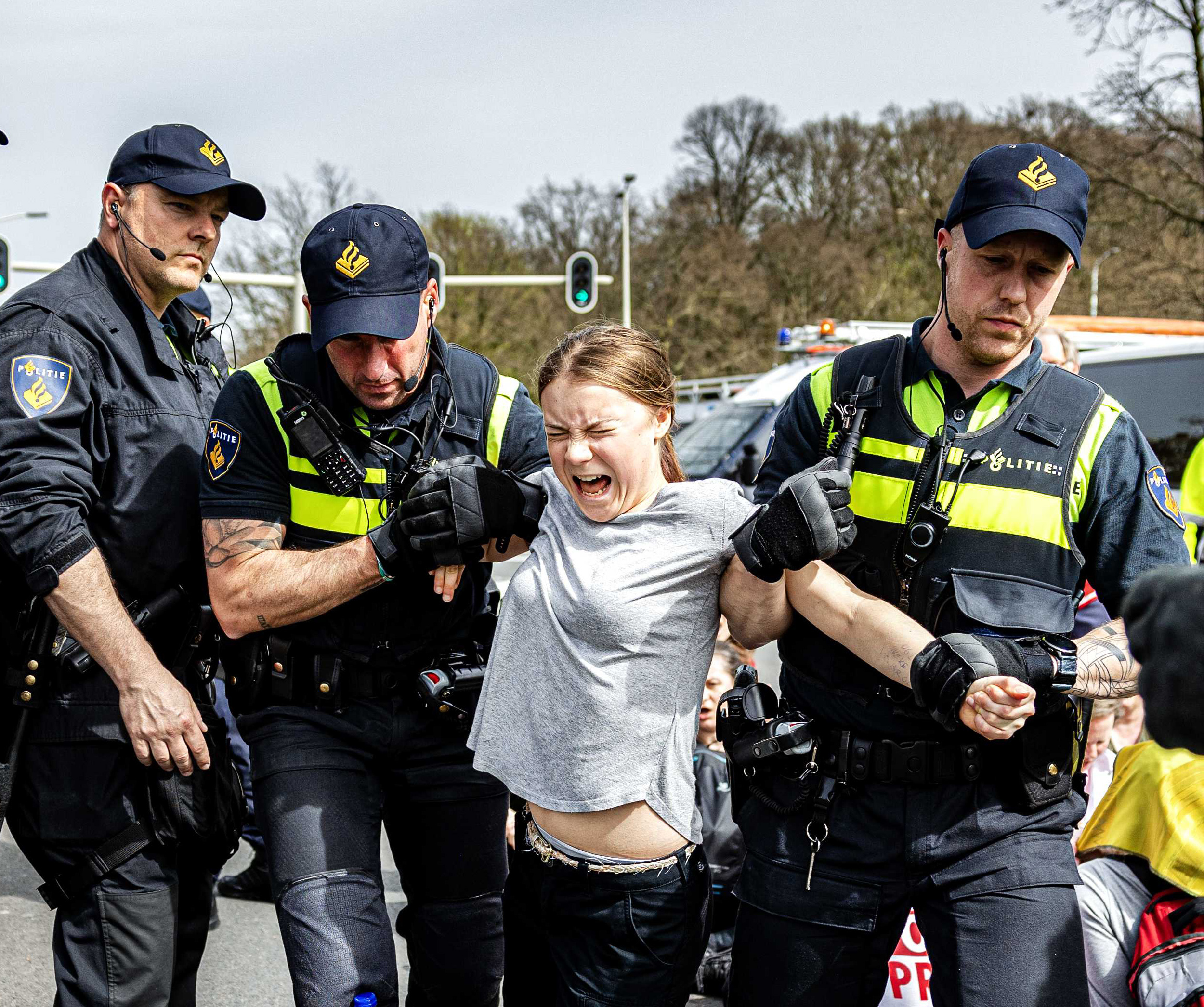 Greta Thunberg wird abgeführt