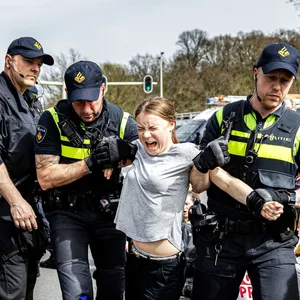 Greta Thunberg wird abgeführt