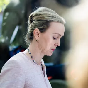 Manja Schreiner (CDU), Berliner Senatorin für Mobilität, Verkehr, Klimaschutz und Umwelt, gibt ein Pressestatement zu ihrem Rücktritt als Berliner Senatorin für Mobilität, Verkehr, Klimaschutz und Umwelt.