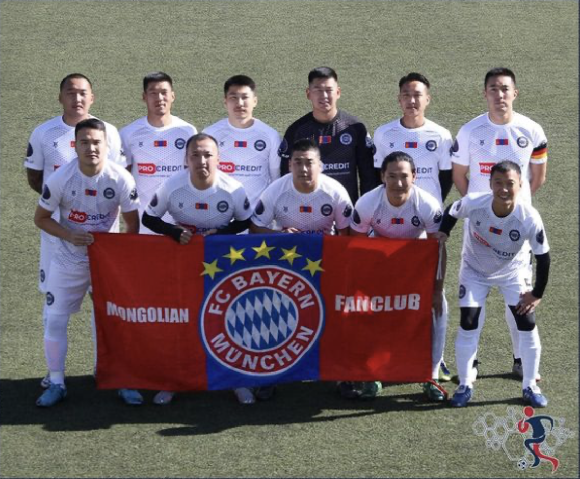 Mannschaftsfoto vor dem Spiel des Bavarians FC.
