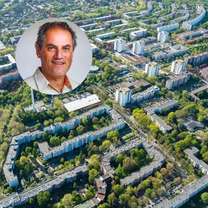 Mümmelmannsberg von oben: Die Großsiedlung in Billstedt prägt das Bild, das viele von dem Stadtteil haben. Der Ex-Polizist Jens Mollenhauer hat Ideen, wie das Leben dort besser werden könnte.