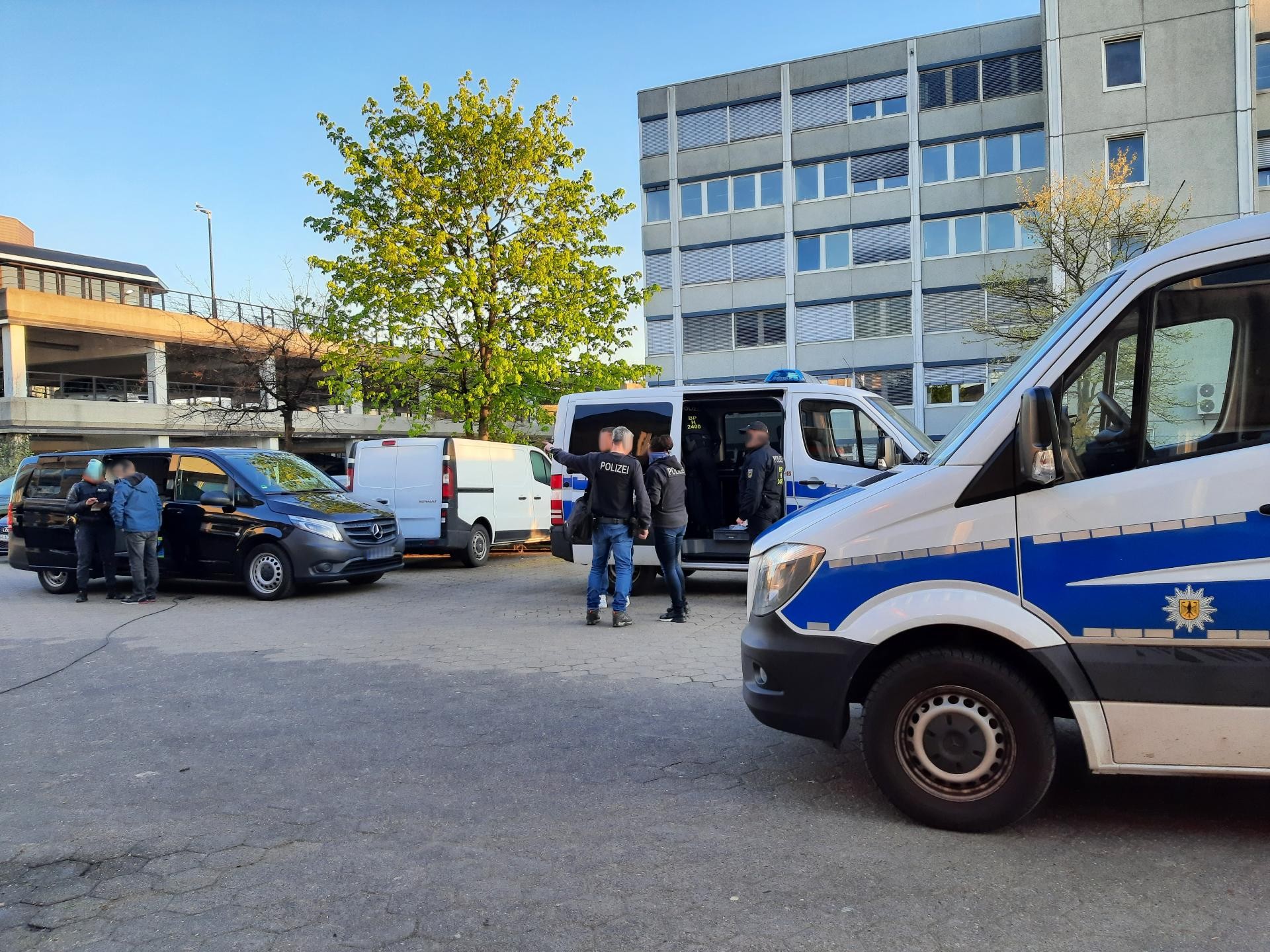 Bundespolizisten beim Einsatz in Hamburg.