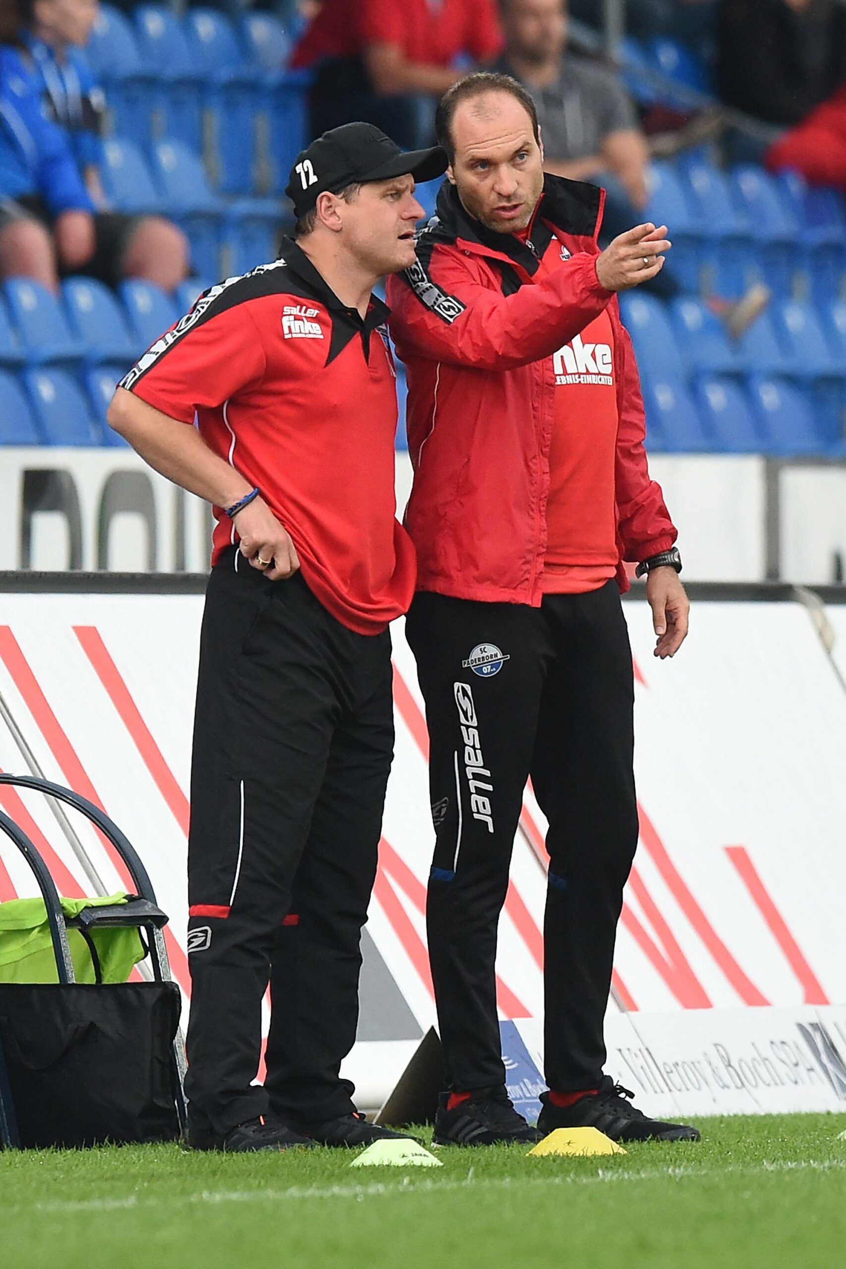 Steffen Baumgart mit Co-Trainer Daniel Scherning bei Paderborn
