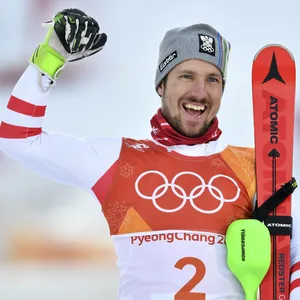 Marcel Hirscher jubelt