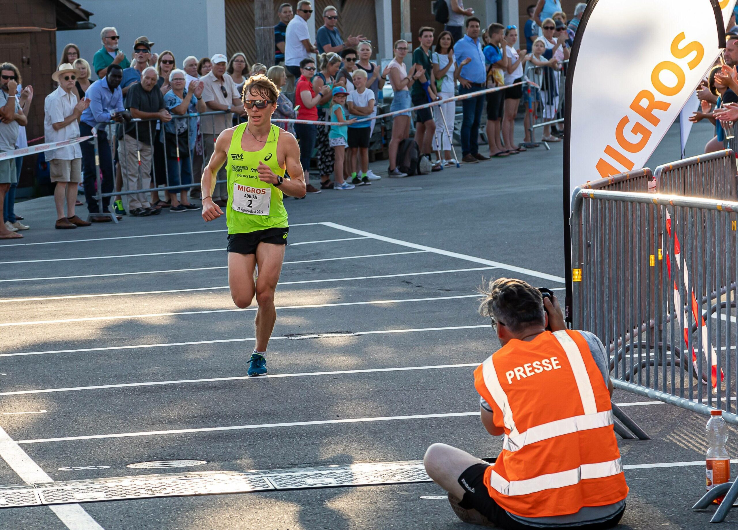 Der Schweizer Adrian Lehmann bei einem Marathon in seinem Heimatland