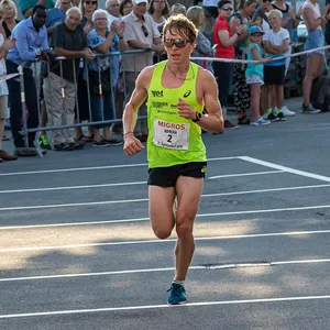 Der Schweizer Adrian Lehmann bei einem Marathon in seinem Heimatland