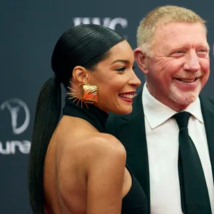 Boris Becker in Begleitung seiner Lilian Monteiro