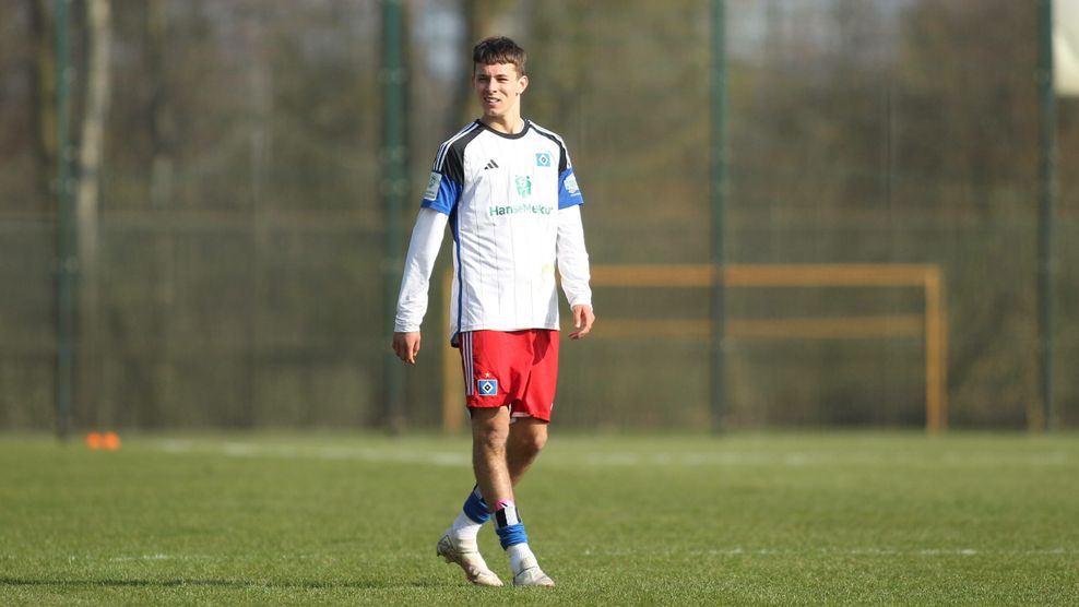 HSV-Spieler Otto Stange in der A-Junioren-Bundesliga im Spiel gegen Hannover 96