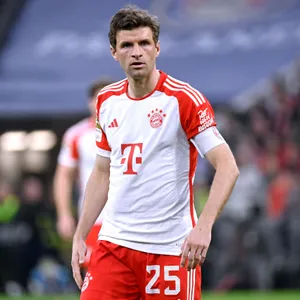 Thomas Müller von Bayern München im Spiel gegen den BVB