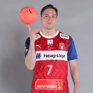 Leif Tissier beim Fotoshooting der Hamburger Handballer
