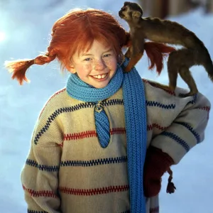 Inger Nilsson in einem Film von 1968 als „Pippi Langstrumpf“