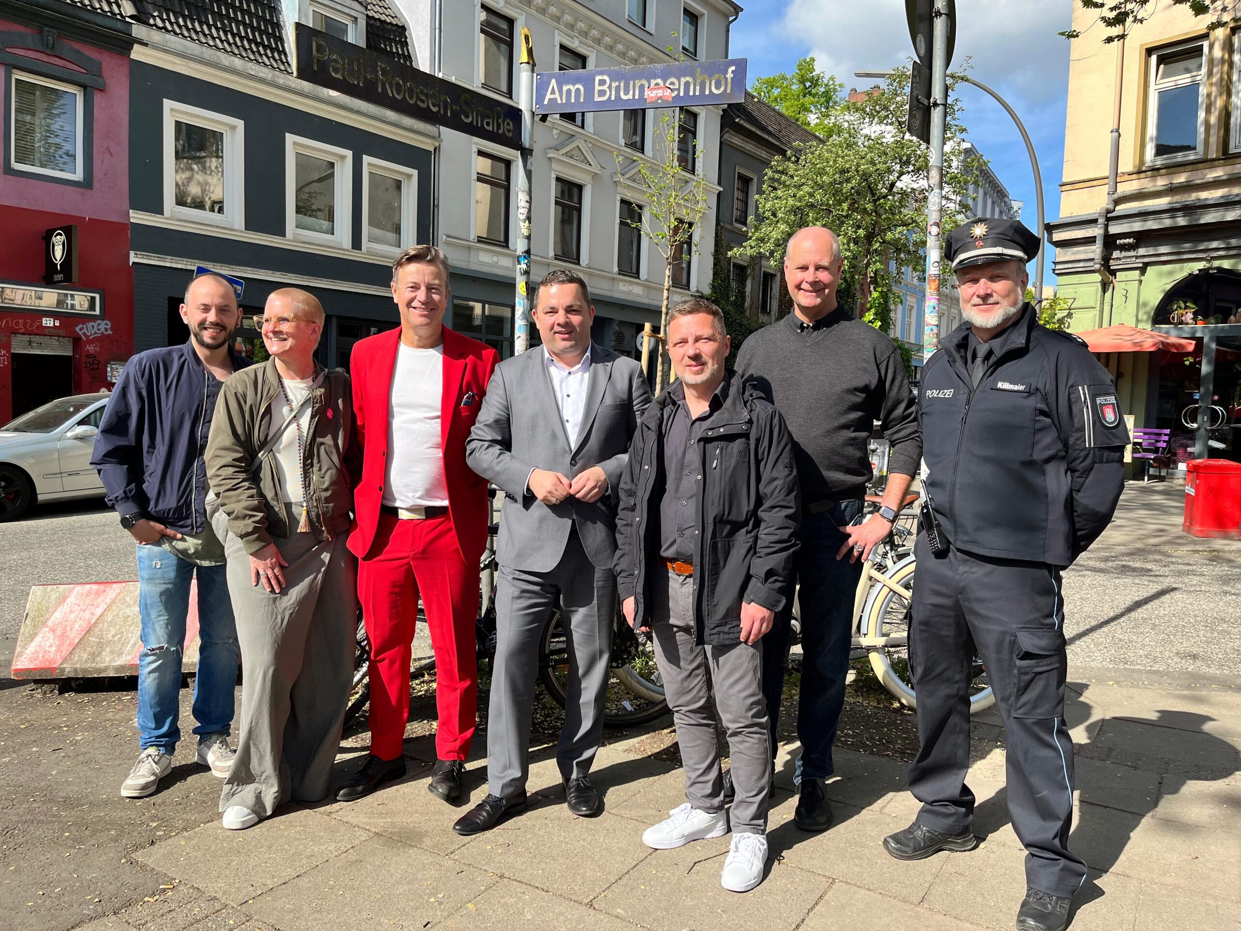 Menschengruppe auf St. Pauli