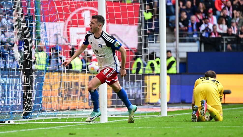 László Bénes erzielt das 1:0 für den HSV