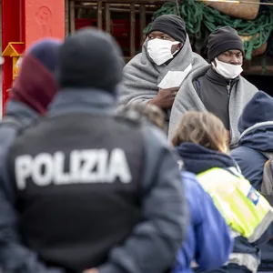 Flüchtlinge an der italienischen Grenze (Symbolbild)