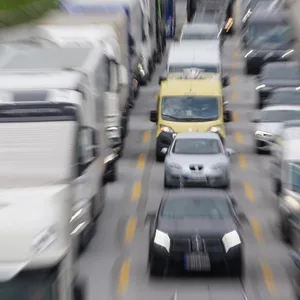 Stau vor dem Elbtunnel