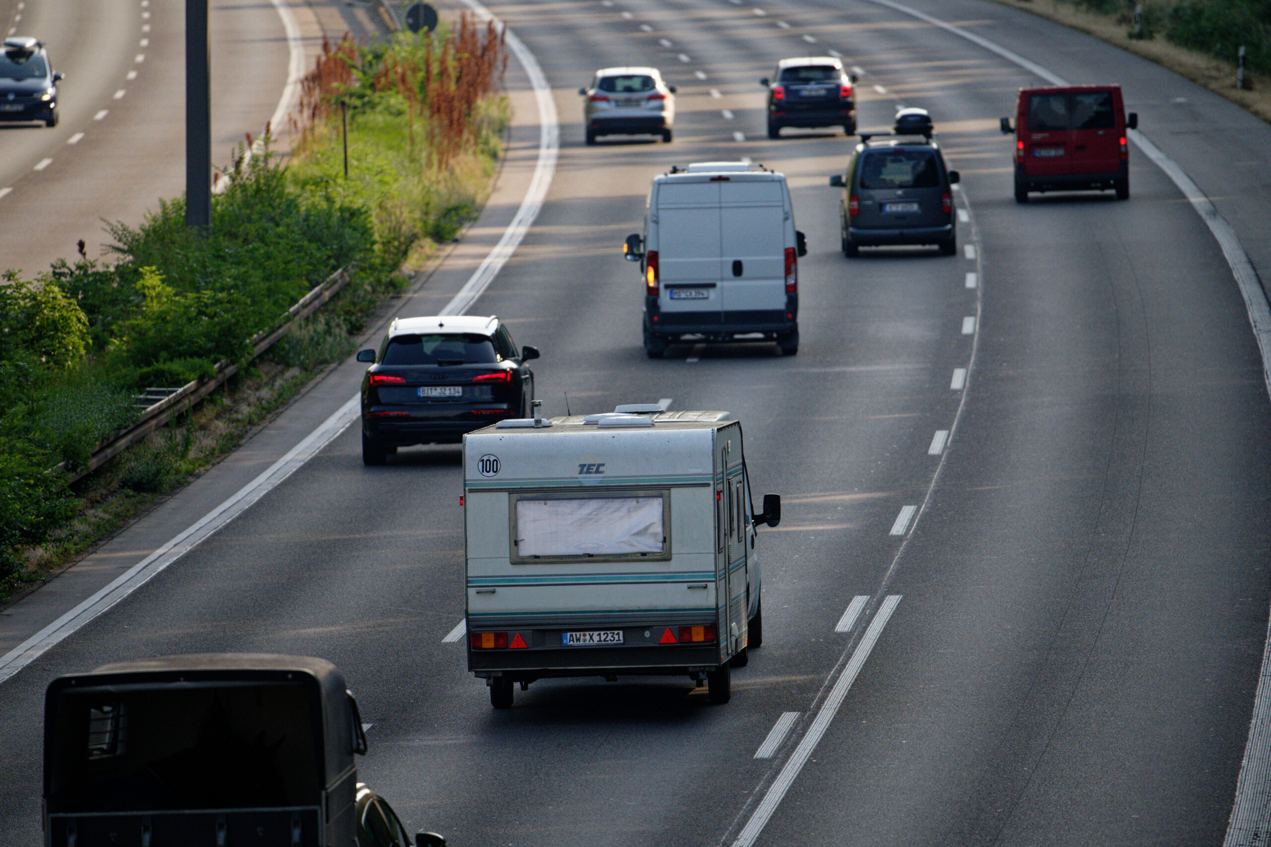 Das Horster Dreieck auf der A1 in Seevetal (Landkreis Harburg) bei Hamburg. (Symbolfoto)