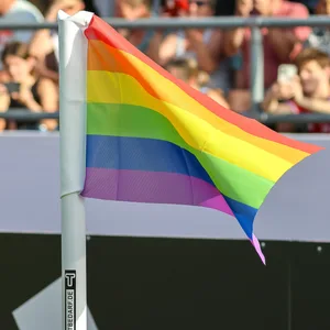 Eckfahne im Regenbogen-Design