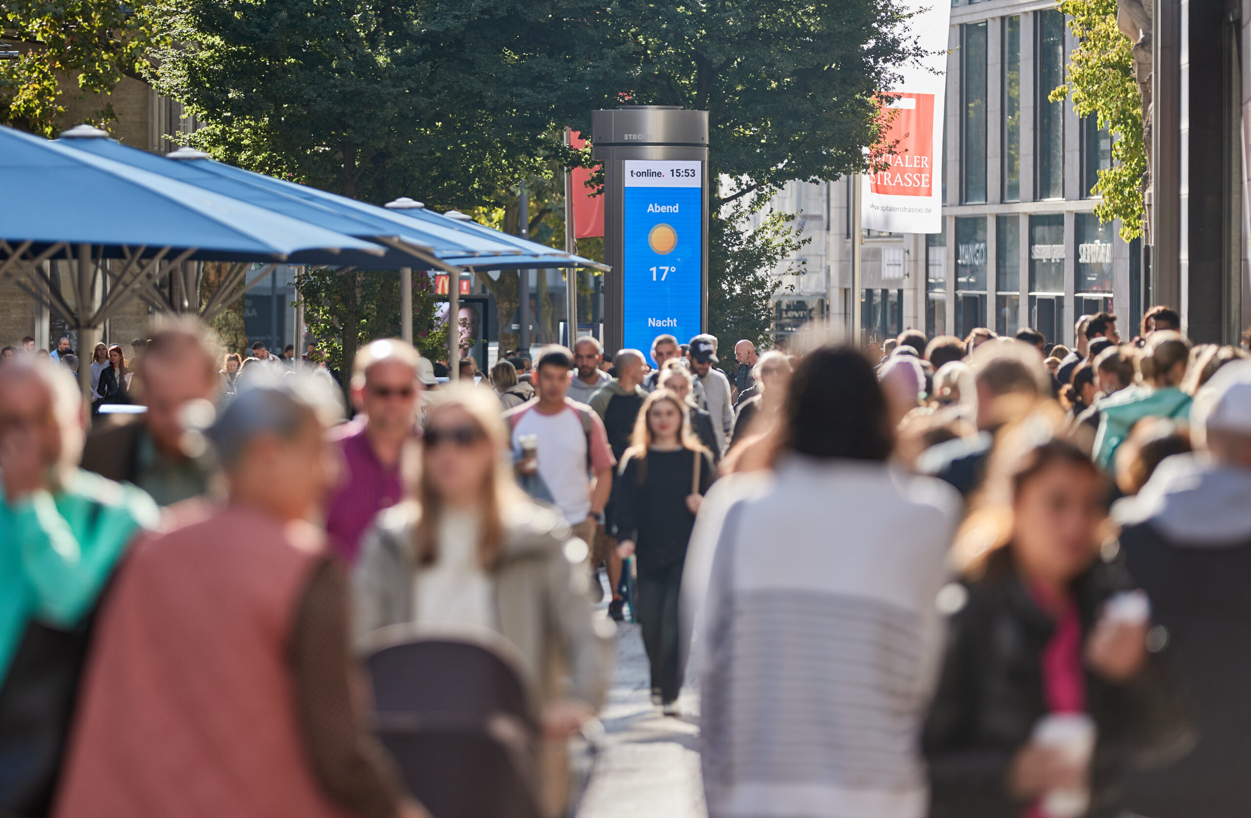 Die langwierigen Bauarbeiten von Stromnetz Hamburg in der Spitalerstraße (Archivbild) nähern sich dem Ende.