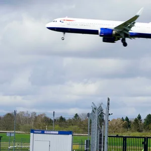 Flugzeug im Landeanflug