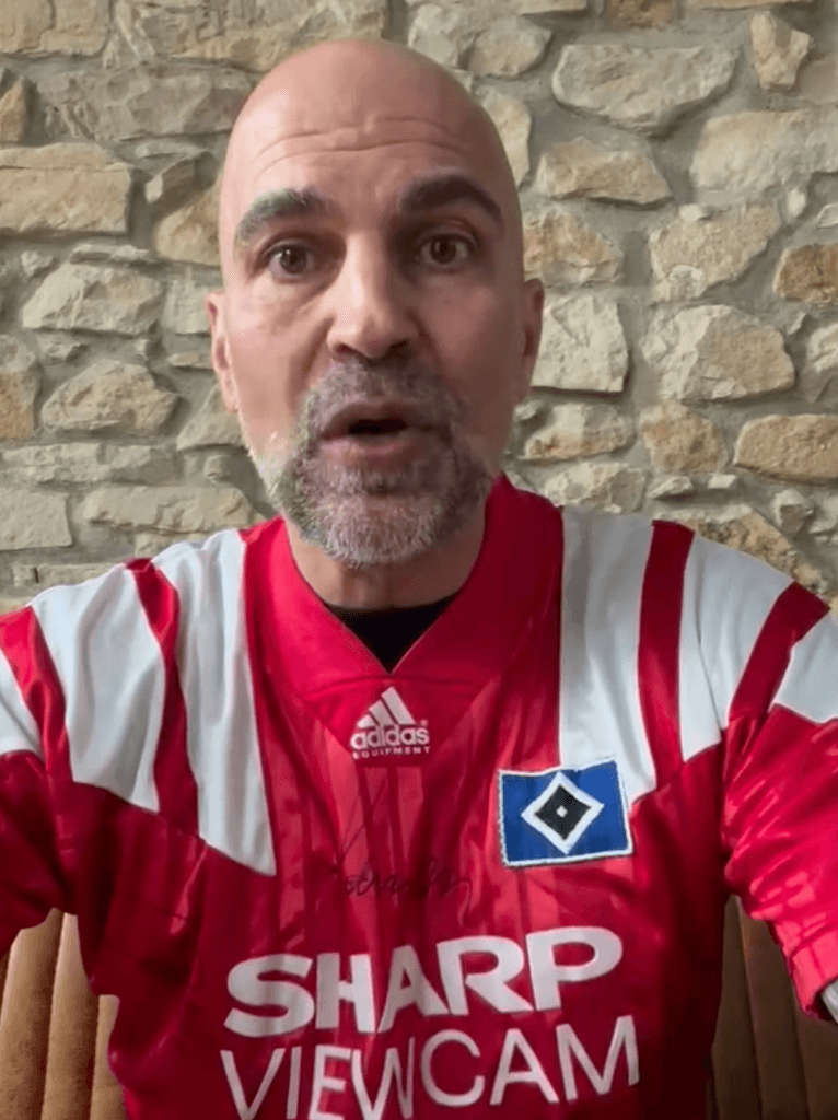 Markus Babbel im HSV-Trikot auf seinem Instagram-Account