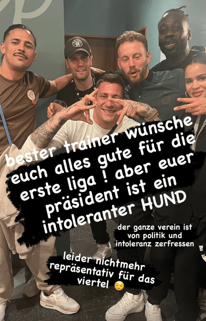 Gzuz bei St. Paulis Aufstiegs-Feier