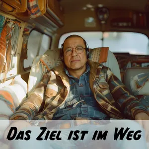 Porträtfoto von Peter Kabel. Unten ist der Schriftzug „Das Ziel ist im Weg“ zu sehen.